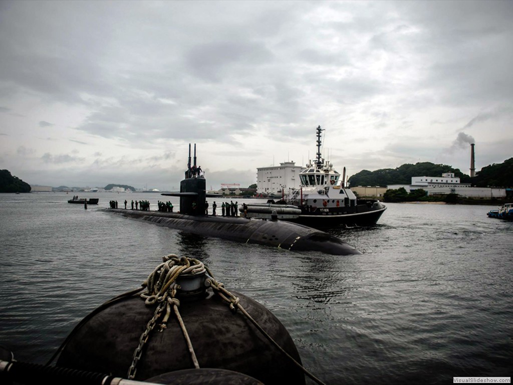 USS Oklahoma City (SSN-723) pulls into Yokosuka, 7 July 2014-2